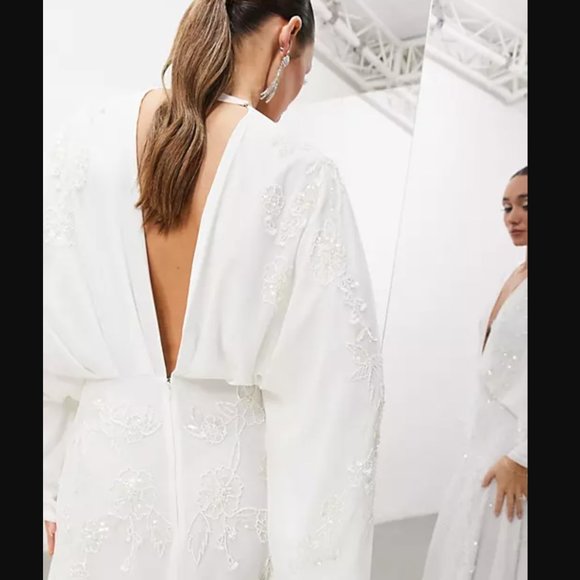 ASOS Dresses Asos Edition Lisa Drape Sleeve Wedding Dress Poshmark